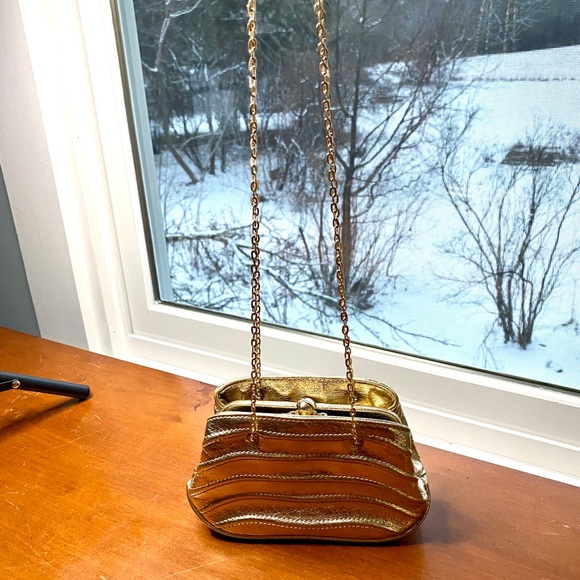 Zara gold purse evening bag - Picture 5 of 6